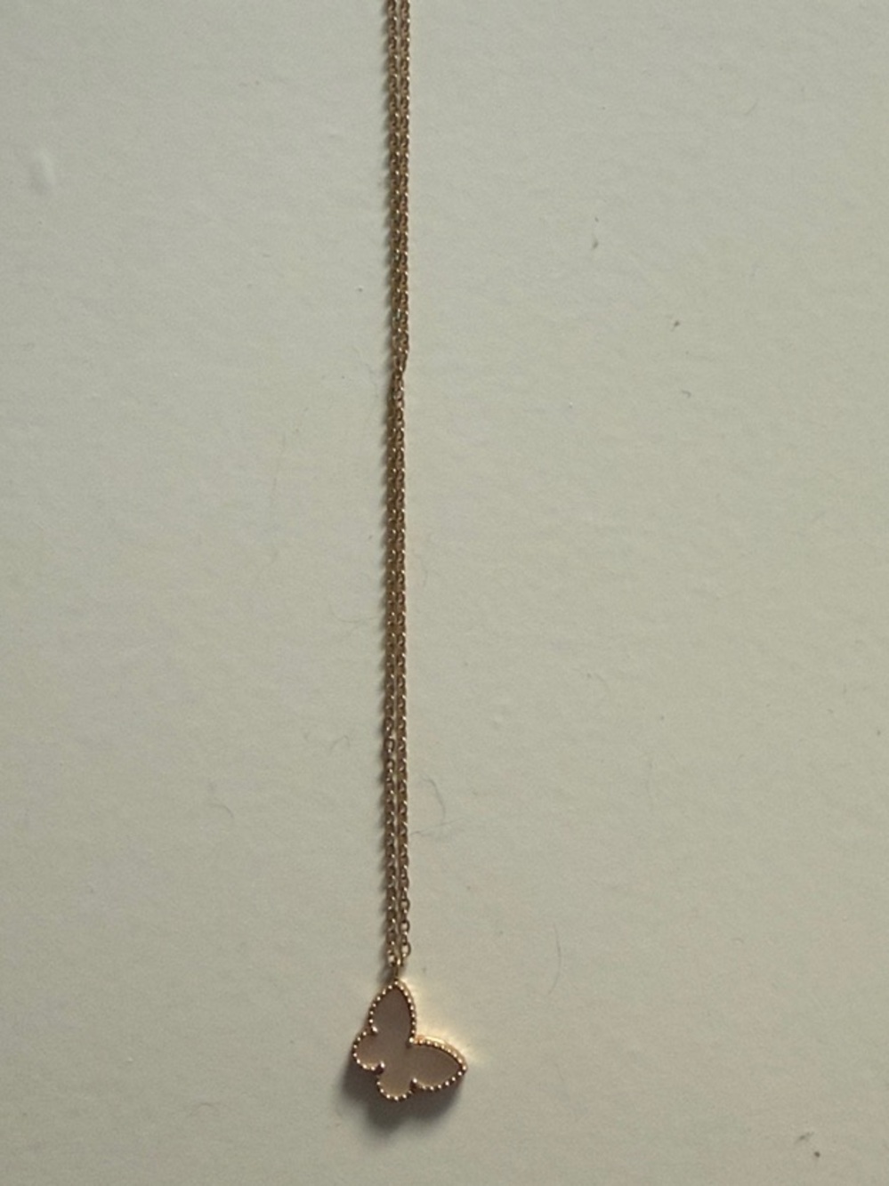 Delicate Butterfly Pendant Necklace in 14k solid Gold